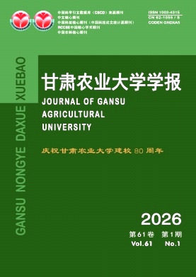 甘肃农业大学学报封面
